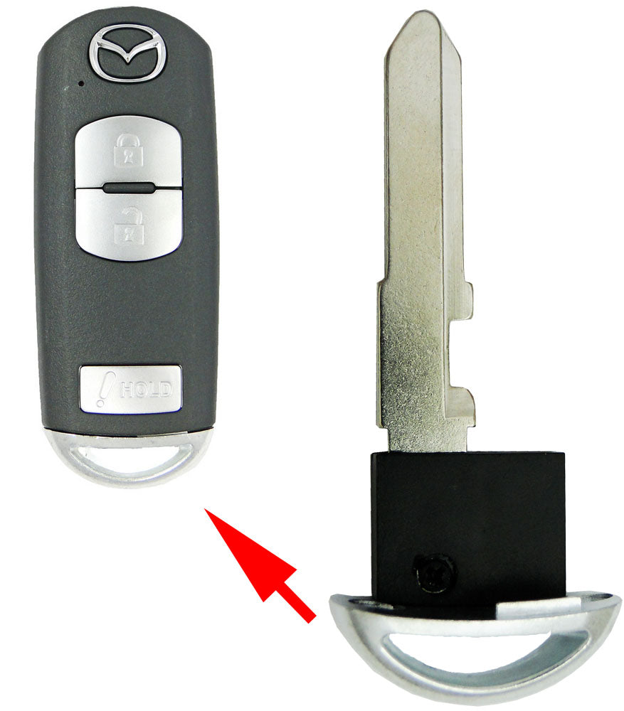 Mazda Smart Remote Emergency Insert Key without CHIP - Aftermarket