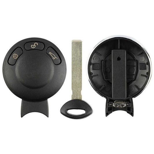 Mini Cooper Smart Remote Replacement Case with Emergency Key - Aftermarket