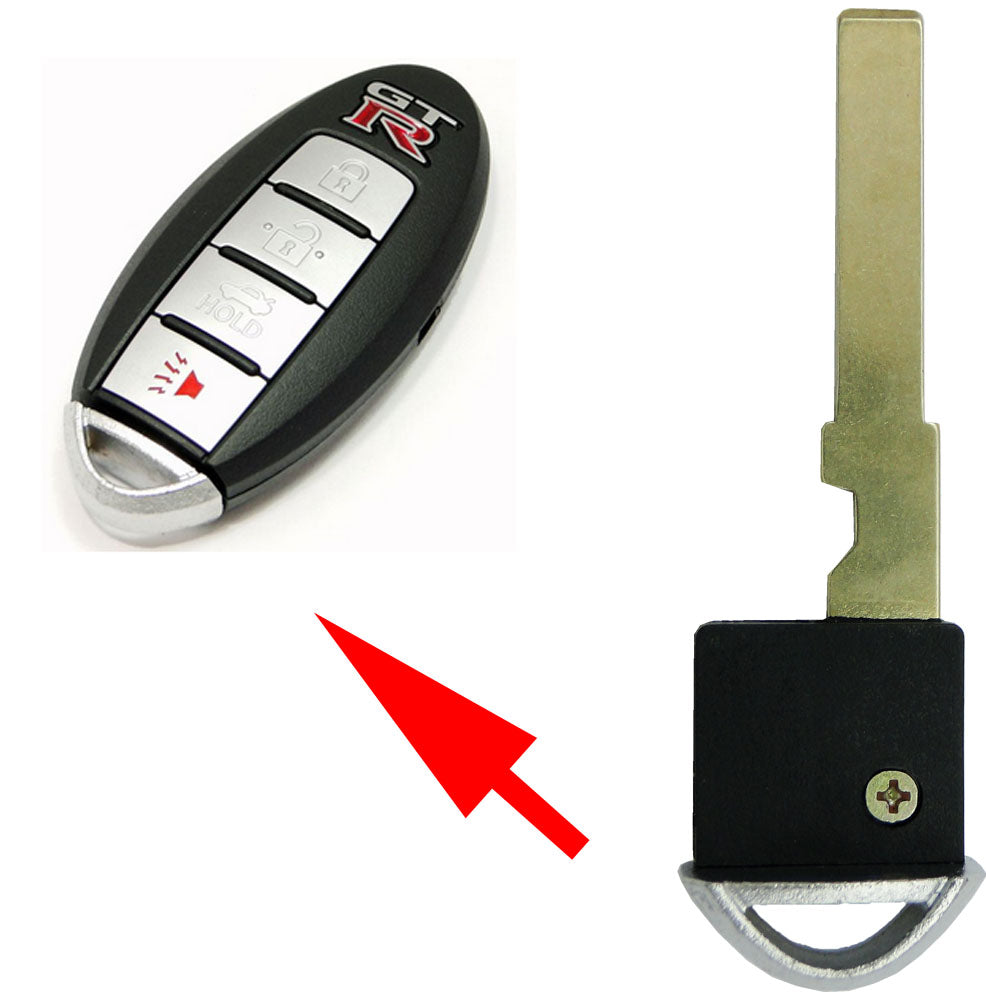 Nissan GT-R GTR Emergency Insert key for smart remotes 80564-JF00A ...