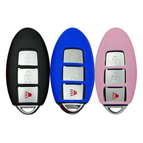 KeyGuardz Silicone Cover For Nissan Key Fob - Protective Case For Versa, Cube, Sentra, Rogue (FCC CWTWB1U751)