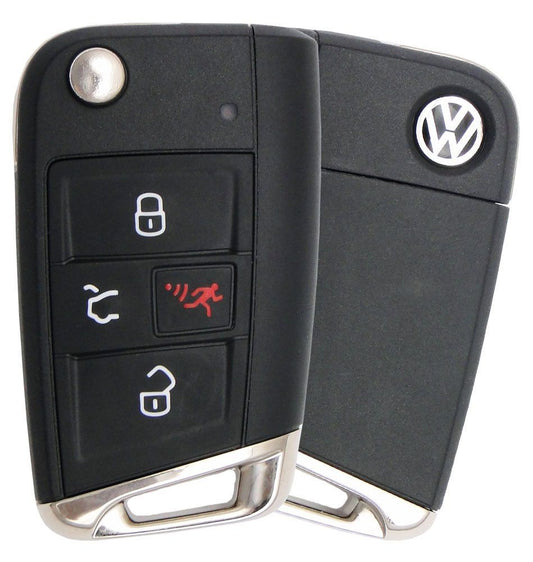 Original Flip Remote for Volkswagen Golf , Jetta PN: 5G6 959 752 BG - CarandTruckRemotes