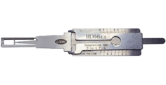 Original LISHI HU66 VAG SINGLE LIFTER AUDI VW 2-IN-1 PICK FOR IGNITION, DOOR, TRUNK