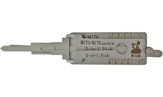 Original LISHI MIT9 MIT6 MITSUBISHI DECODER READER TOOL 2 IN 1 PICK TWIN LIFTER IGNITION DOOR TRUNK