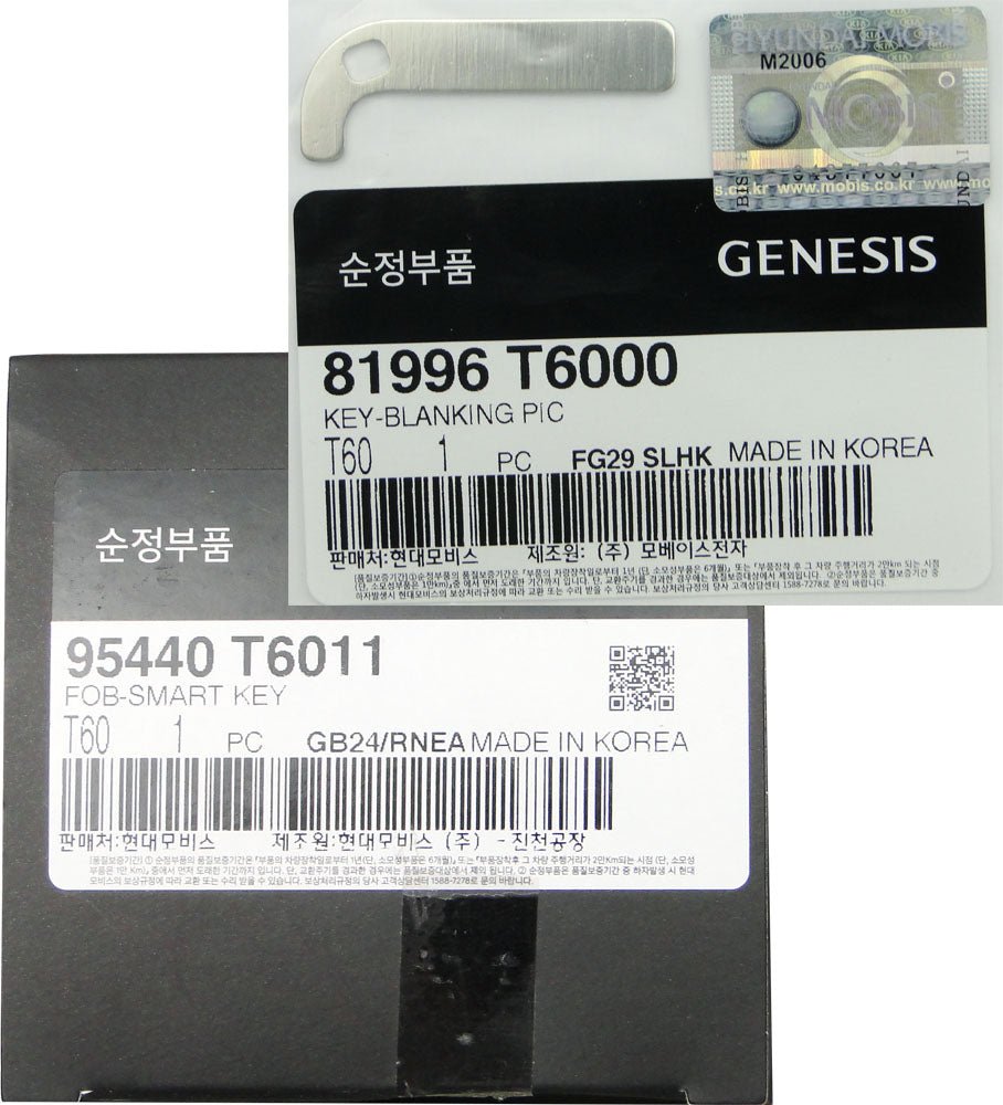 Original Smart Remote for Genesis GV80 PN: 95440 - T6011 - CarandTruckRemotes