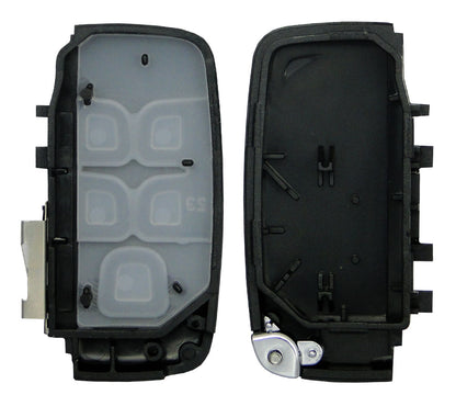 Replacement aftermarket Jaguar Land Rover 5 button smart remote shell w/  insert key