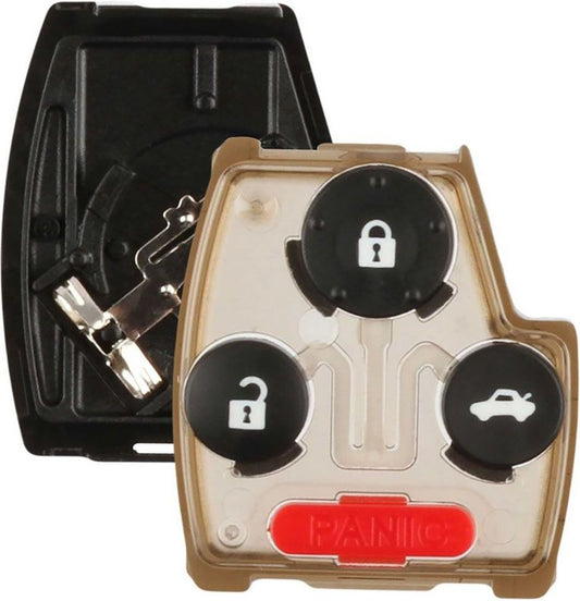 Replacement HONDA 4 button Gut Case with Chip Slot - Aftermarket