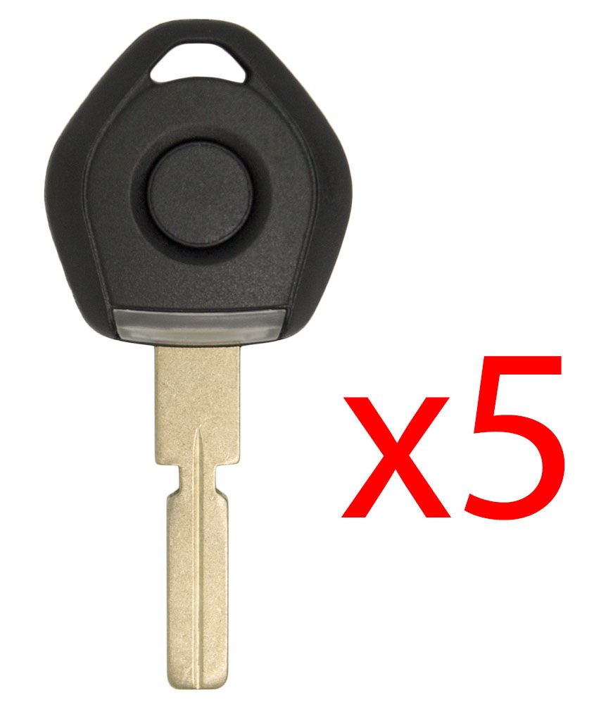 S7BW Transponder Key Shell with Light for BMW - 5 PACK Aftermarket