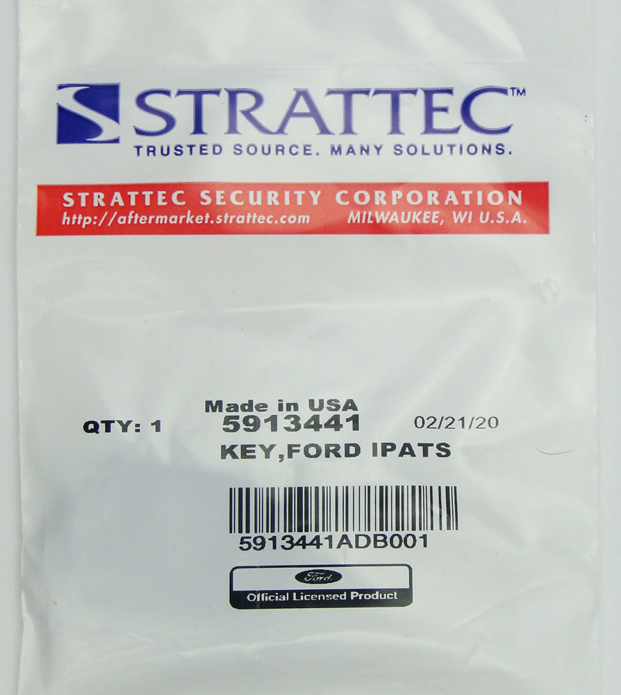 Strattec 5913441 H92 H84 H85 Ford Transponder key - Stamp logo