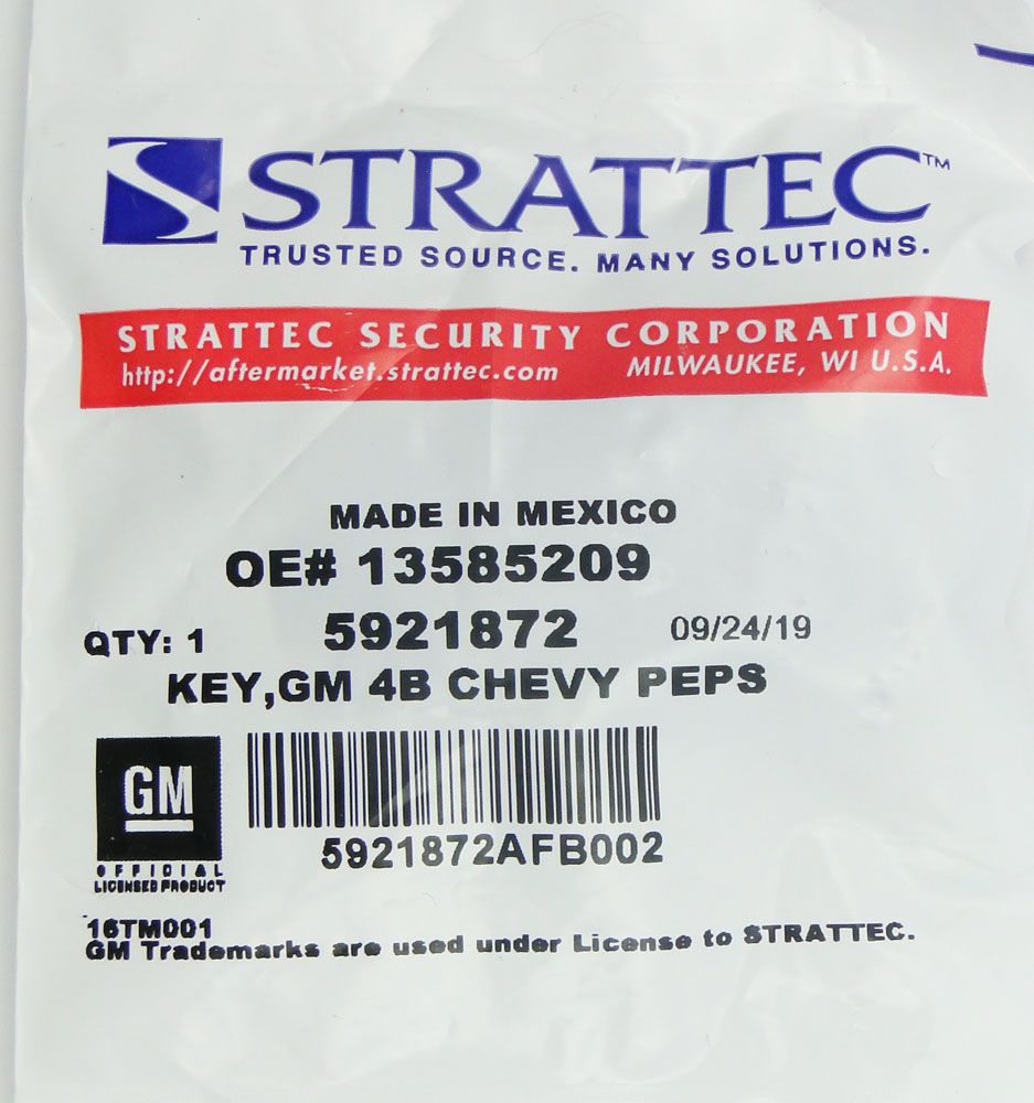 Strattec 5921872 Chevrolet Keyless Entry PROX Remote w/ Trunk