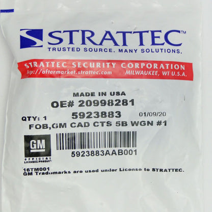 Strattec 5923883 Cadillac CTS Wagon , SRX Driver 1 Keyless Entry Remote - CarandTruckRemotes