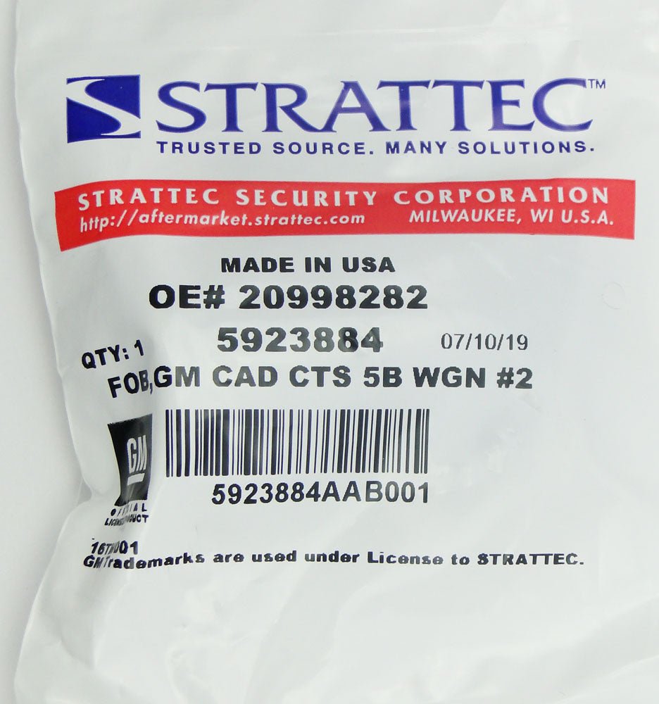 Strattec 5923884 Cadillac CTS Wagon , SRX Driver 2 Keyless Entry Remote - CarandTruckRemotes