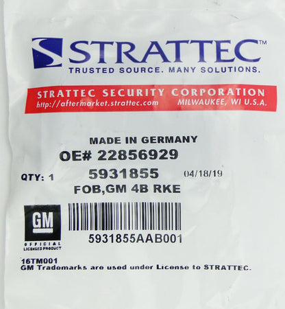 Strattec 5931855 Cadillac ATS XTS Smart Keyless Entry Remote - CarandTruckRemotes