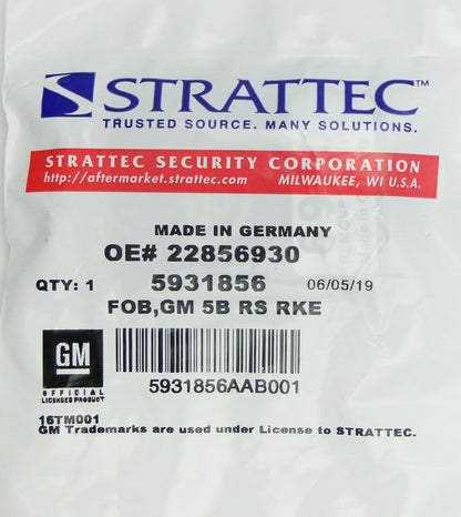 Strattec 5931856 Cadillac ATS XTS Smart Keyless Entry Remote - CarandTruckRemotes