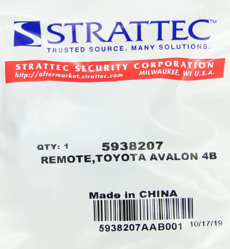 Strattec 5938207 Toyota Avalon Keyless Entry Remote