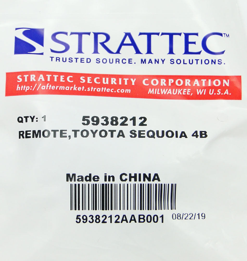 Strattec 5938212 Toyota Sequoia Keyless Entry Remote