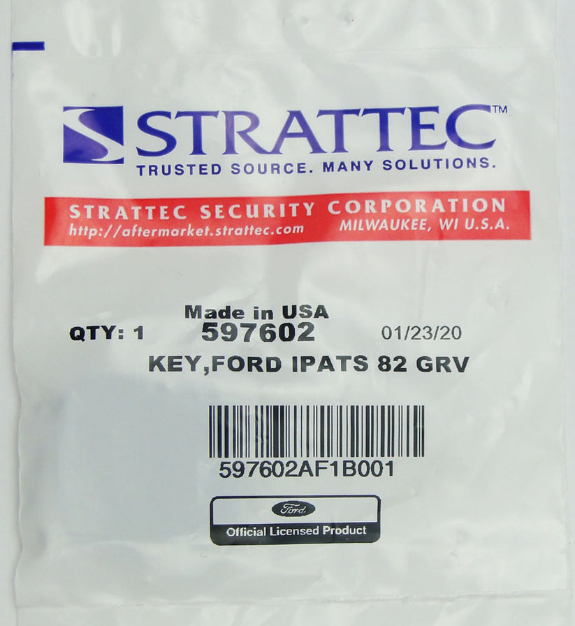 597602 Strattec H72 Ford Transponder key – CarandTruckRemotes