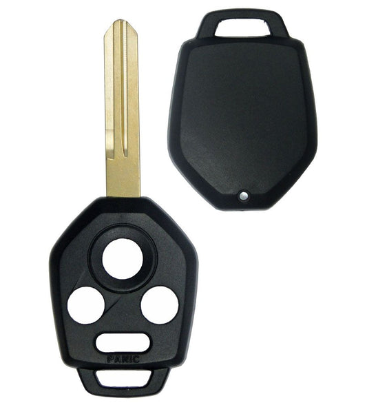 Subaru 4 button Replacement Remote Case / Shell with blank key (one sided groove) - Aftermarket