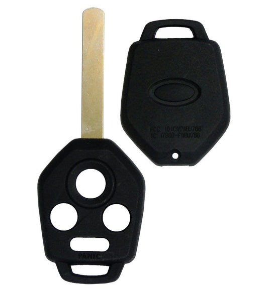 Subaru 4 button Replacement Remote Case / Shell with blank key (high security blade) - Aftermarket