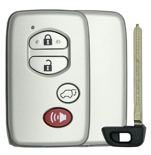 Toyota 4 Button w/  Hatch Smart Remote Replacement Silver Shell - Aftermarket