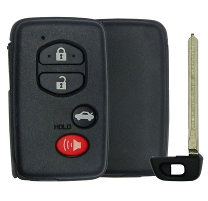 Toyota 4 Button w/  Trunk Smart Remote Replacement Shell - Aftermarket