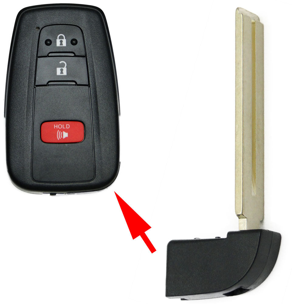 Toyota Emergency Key Blank for Smart Remotes HYQ14FBC MOZBR1ET - Aftermarket