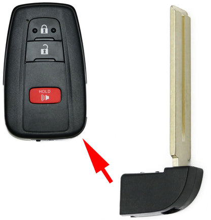 Toyota Emergency Key Blank for Smart Remotes HYQ14FBC MOZBR1ET - 5 pack - Aftermarket