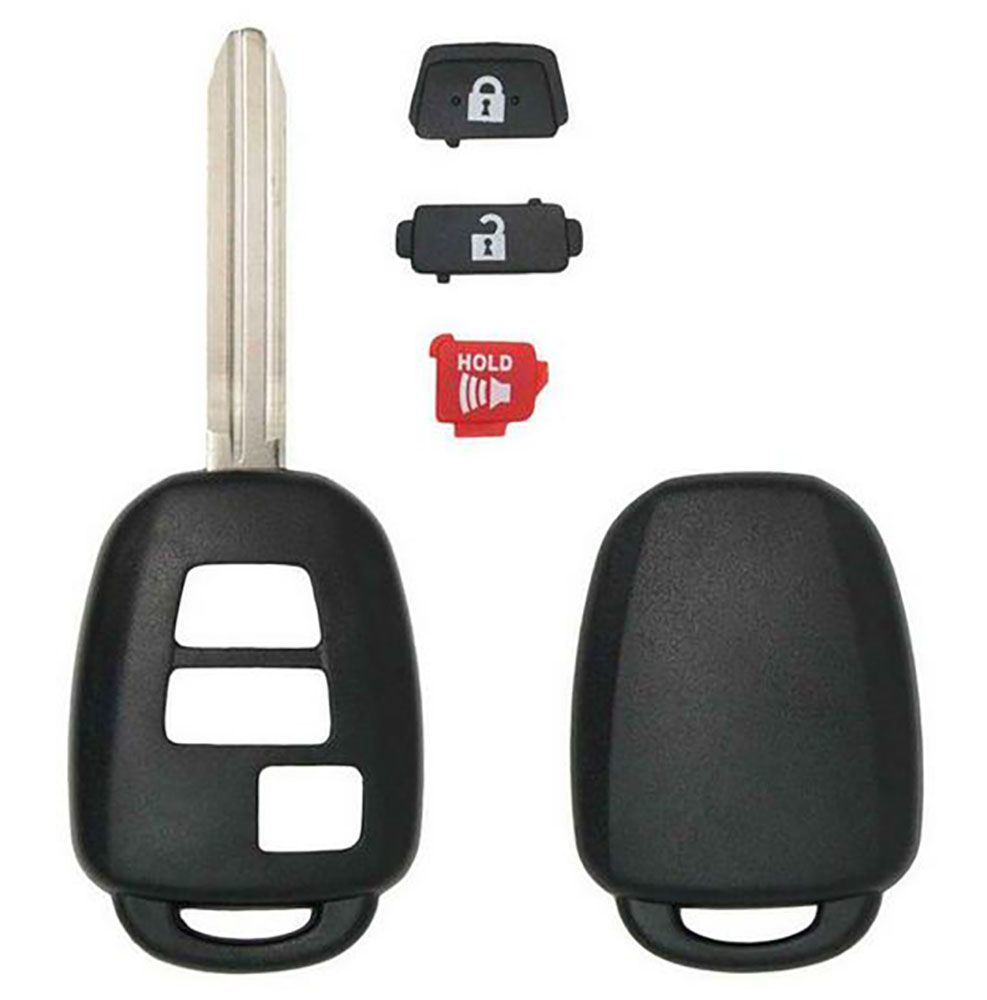 Toyota Remote Head Case Shell with blank key 3 button - Aftermarket