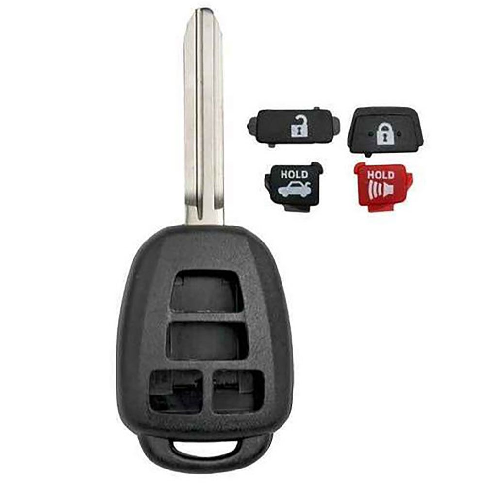 Remote Headed Keys Toyota remote head key replacement case shell with blank key 4 buttons ...