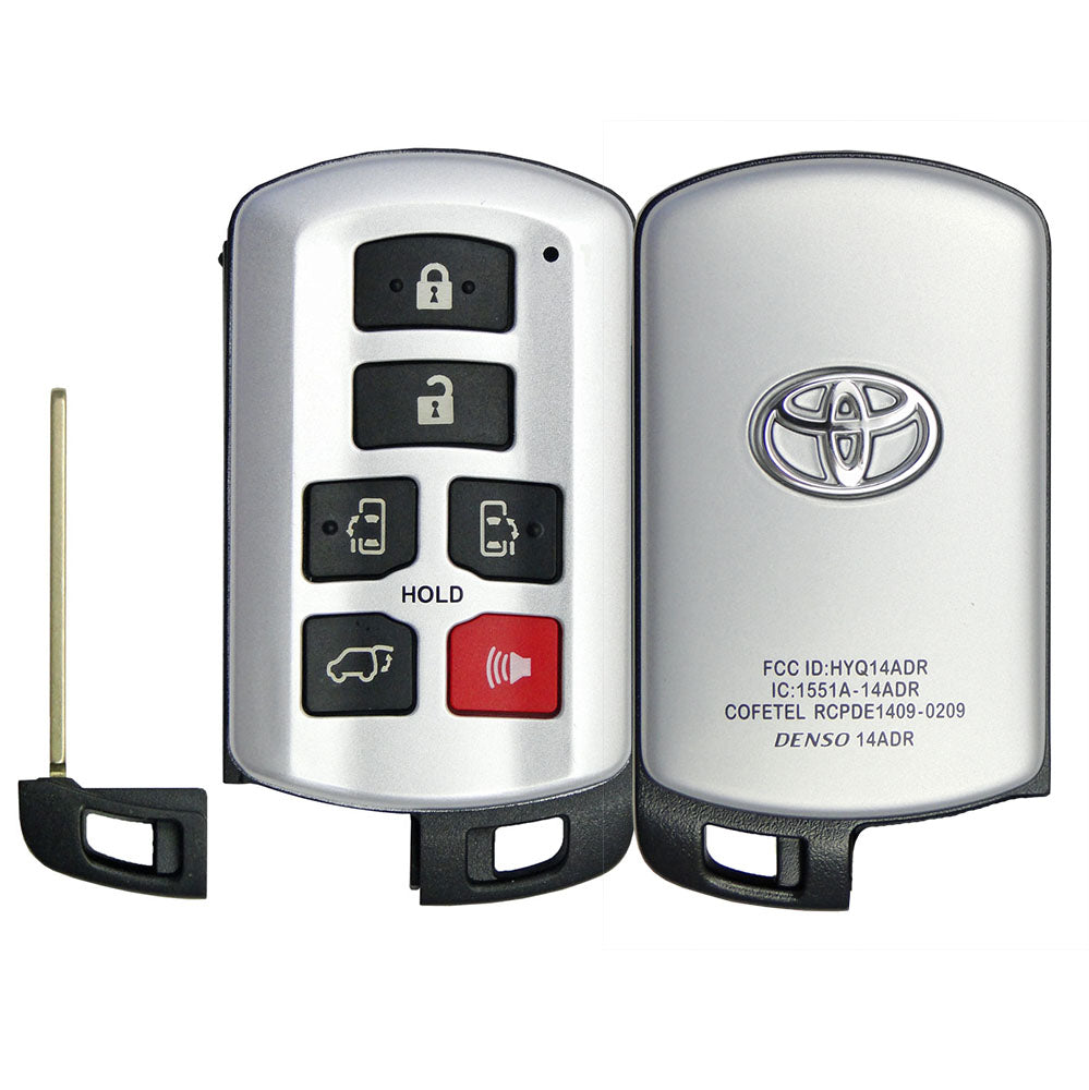Toyota Sienna 6 Button Smart Remote Replacement Shell
